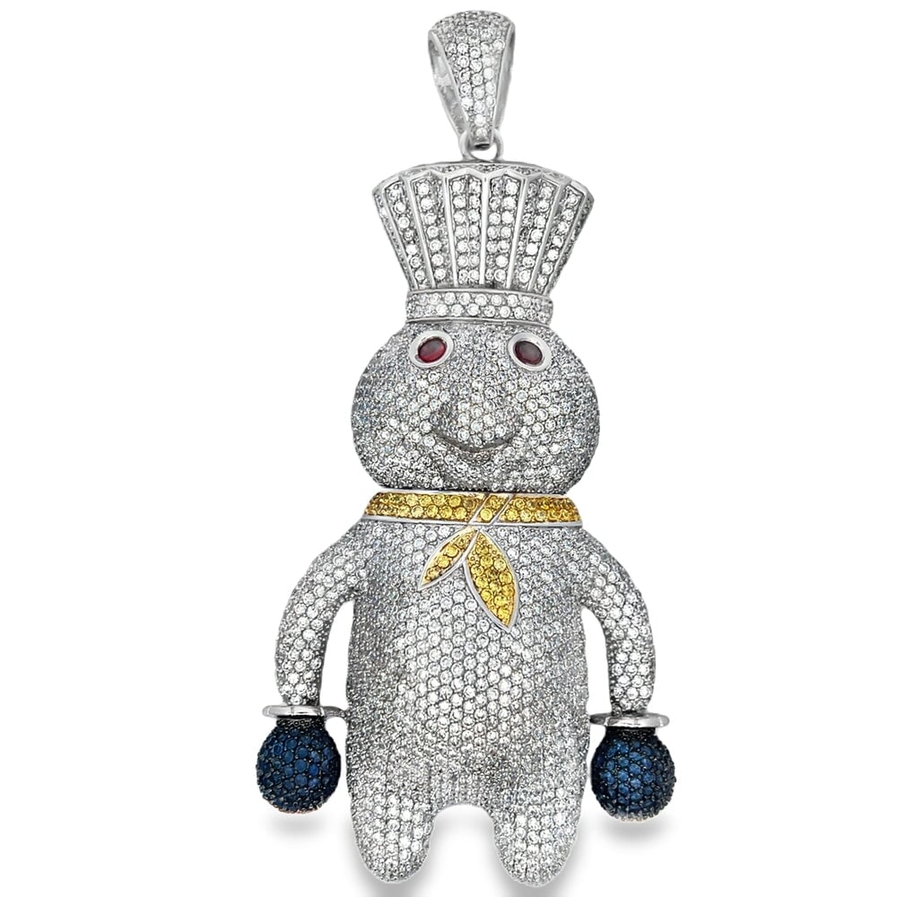 1 of 1 Custom XL Dough Boy CZ Iced Out Pendant