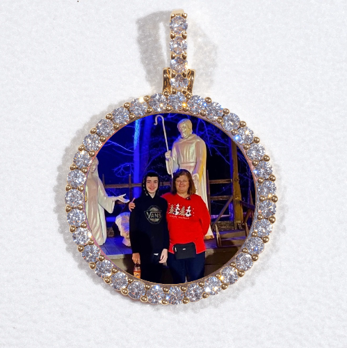 3D CIRCLE CUSTOM PICTURE PENDANT SMALL SIZE