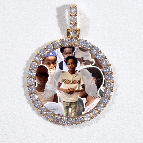 3D CIRCLE CUSTOM PICTURE PENDANT SMALL SIZE