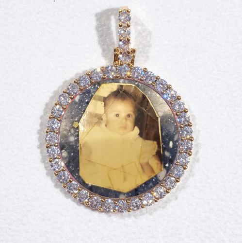 3D CIRCLE CUSTOM PICTURE PENDANT SMALL SIZE