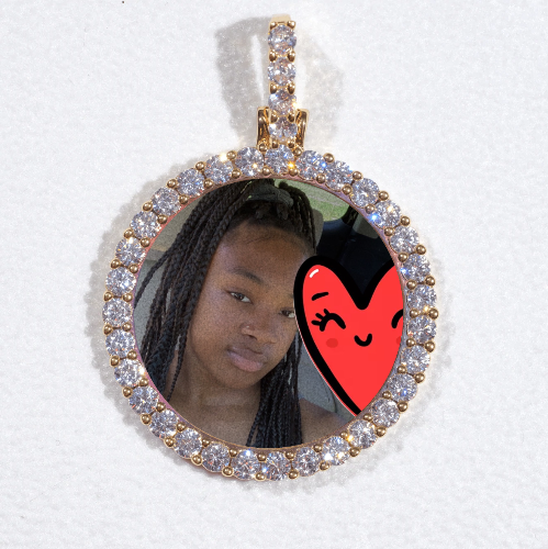 3D CIRCLE CUSTOM PICTURE PENDANT SMALL SIZE