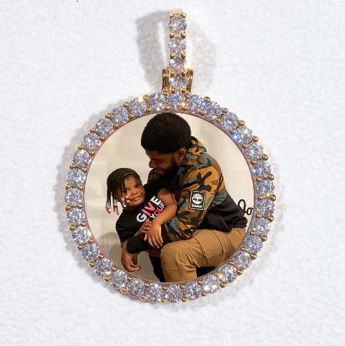 3D CIRCLE CUSTOM PICTURE PENDANT SMALL SIZE