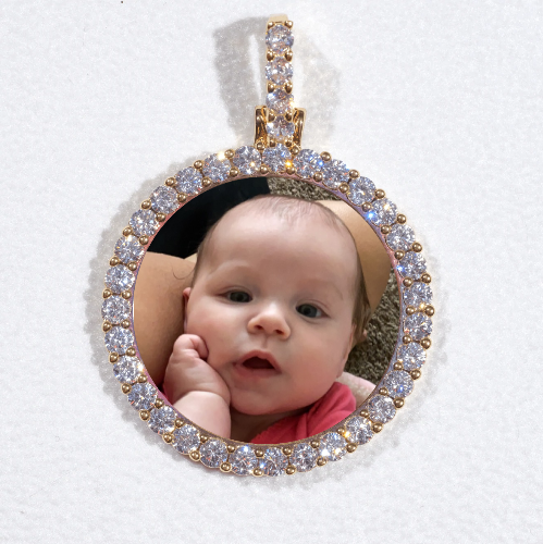 3D CIRCLE CUSTOM PICTURE PENDANT SMALL SIZE