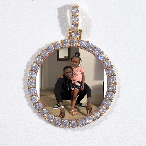 3D CIRCLE CUSTOM PICTURE PENDANT SMALL SIZE