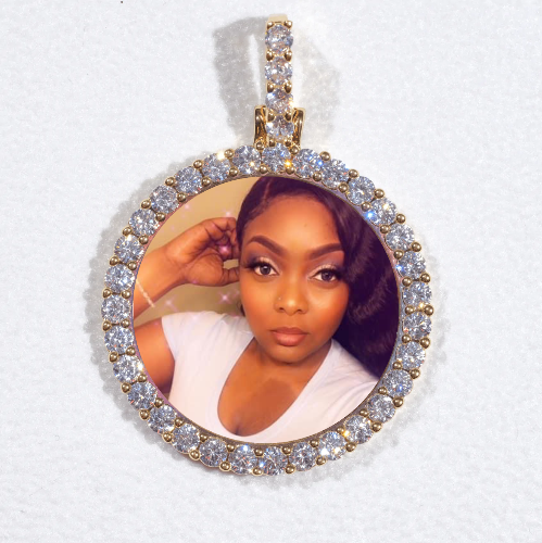 3D CIRCLE CUSTOM PICTURE PENDANT SMALL SIZE