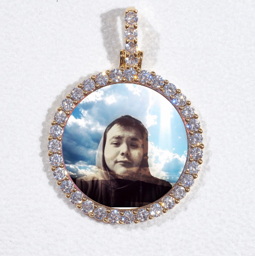 3D CIRCLE CUSTOM PICTURE PENDANT SMALL SIZE