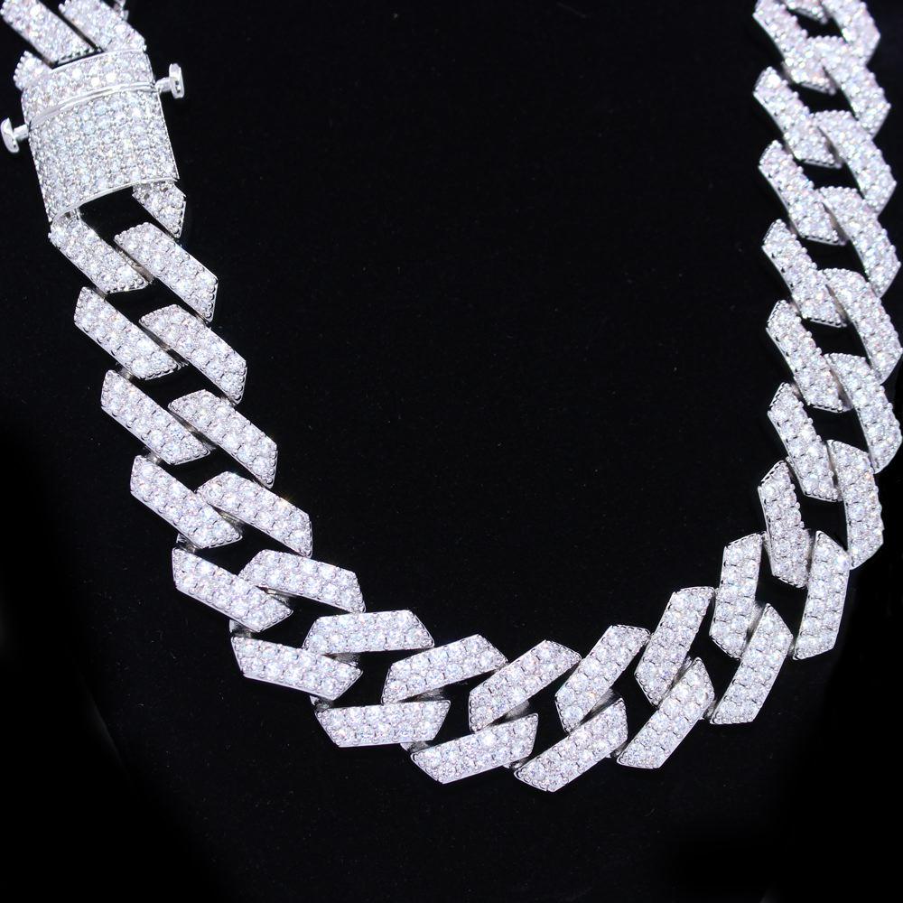 19MM Turkish Cuban Bling Bling Chain White / Yellow Gold