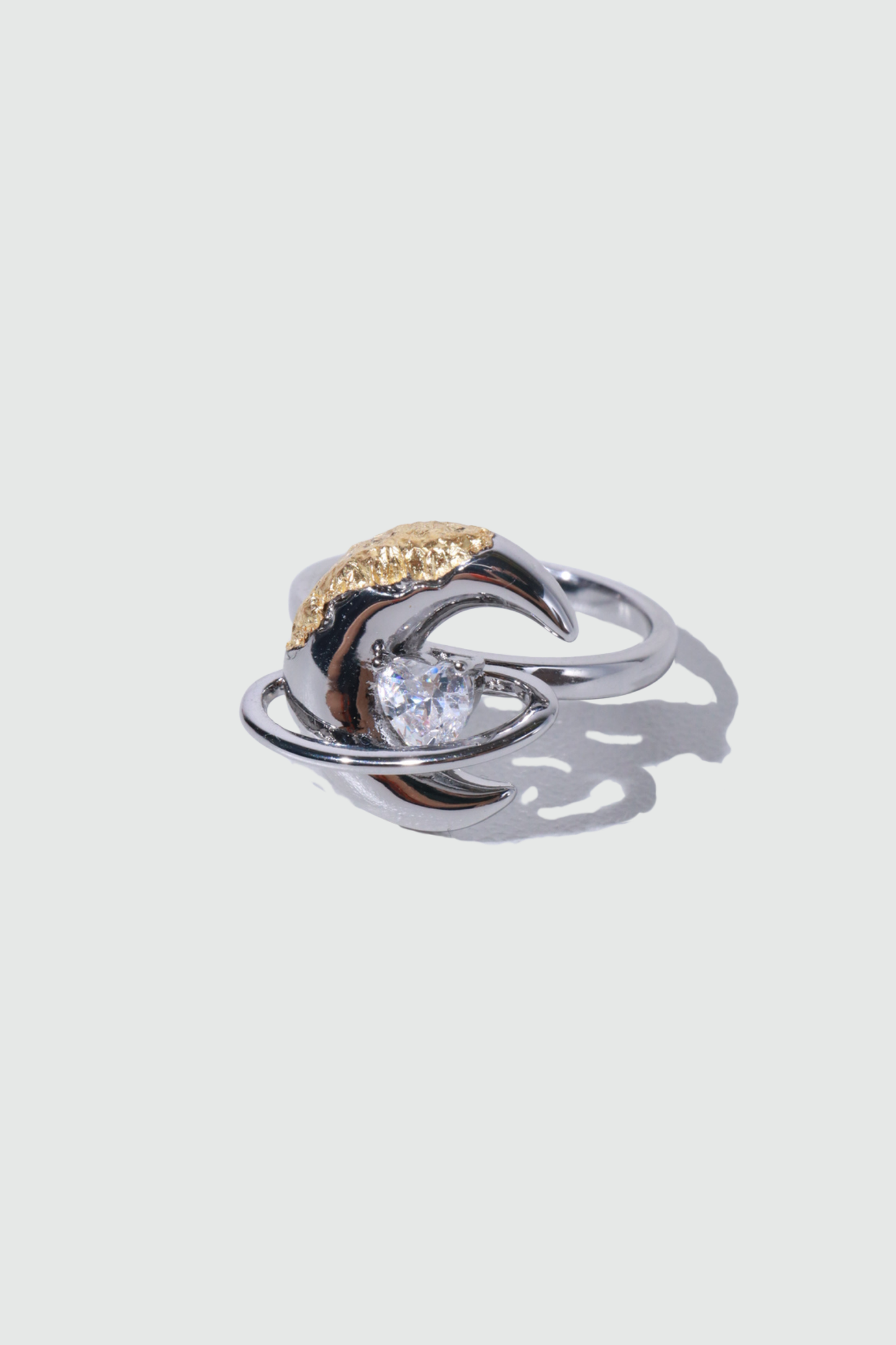 Moon Around Heart Ring