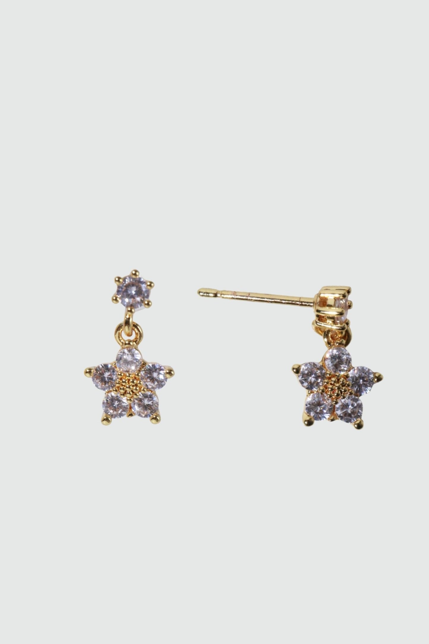 18K Real Gold Plated Diamond Starlight Bloom Earrings
