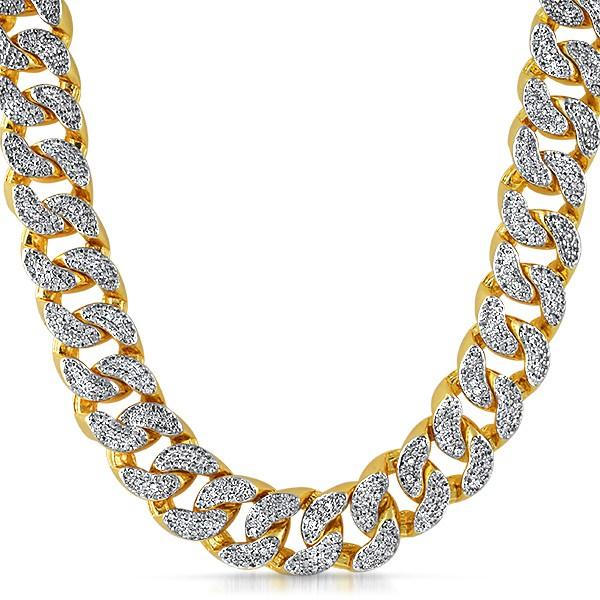 22MM Thick Gold CZ Cuban Chain Bling Bling