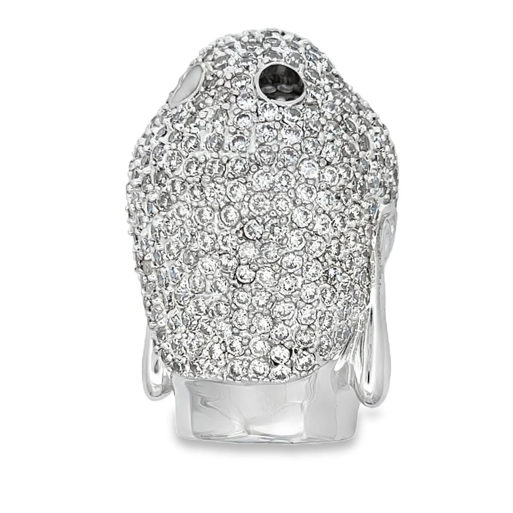3D Buddha Head CZ Iced Out Pendant
