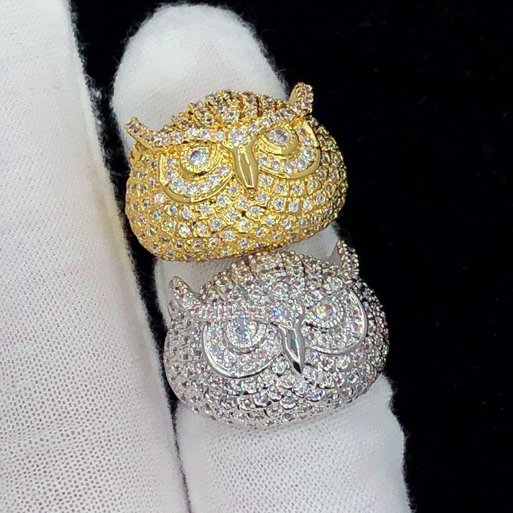3D Owl VVS Hip Hop Iced Out Ring