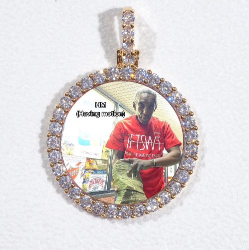 3D CIRCLE CUSTOM PICTURE PENDANT SMALL SIZE
