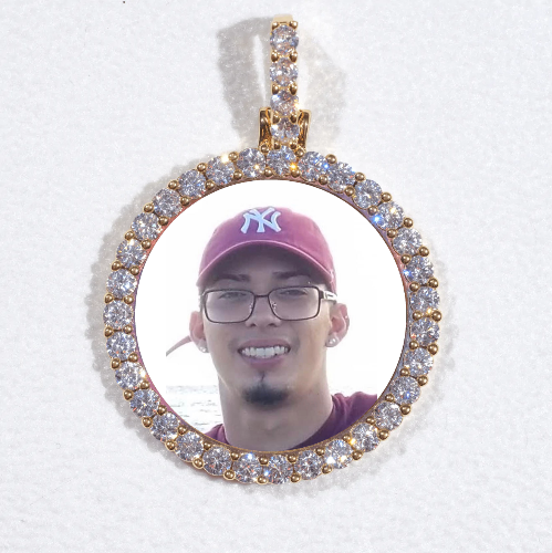 3D CIRCLE CUSTOM PICTURE PENDANT SMALL SIZE