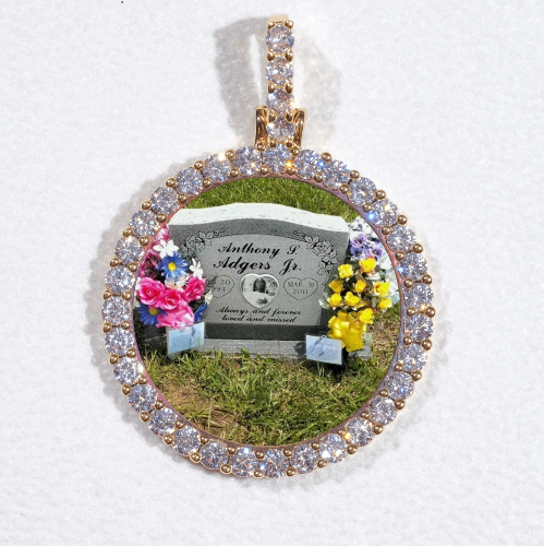 3D CIRCLE CUSTOM PICTURE PENDANT SMALL SIZE