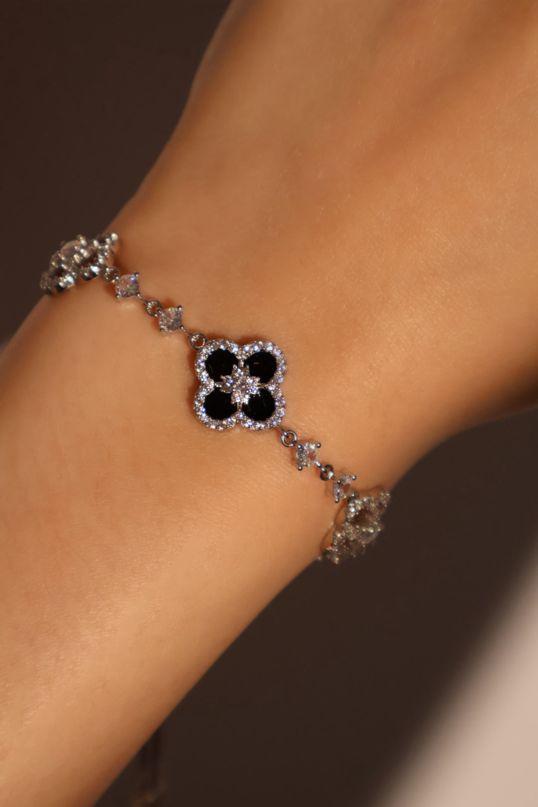 Black Lucky Leaf Bracelet