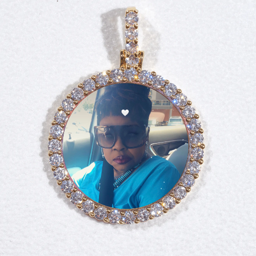 3D CIRCLE CUSTOM PICTURE PENDANT SMALL SIZE