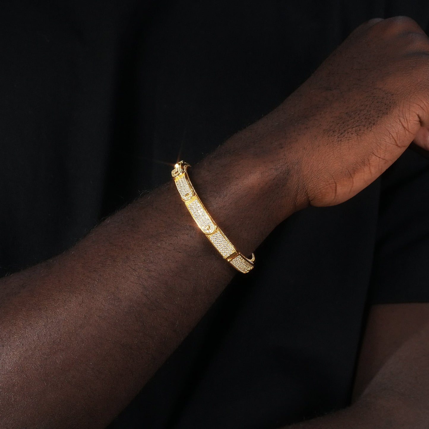 18K Gold-Plated Micro-inlay AAA CZ Hot Wheels Bracelet