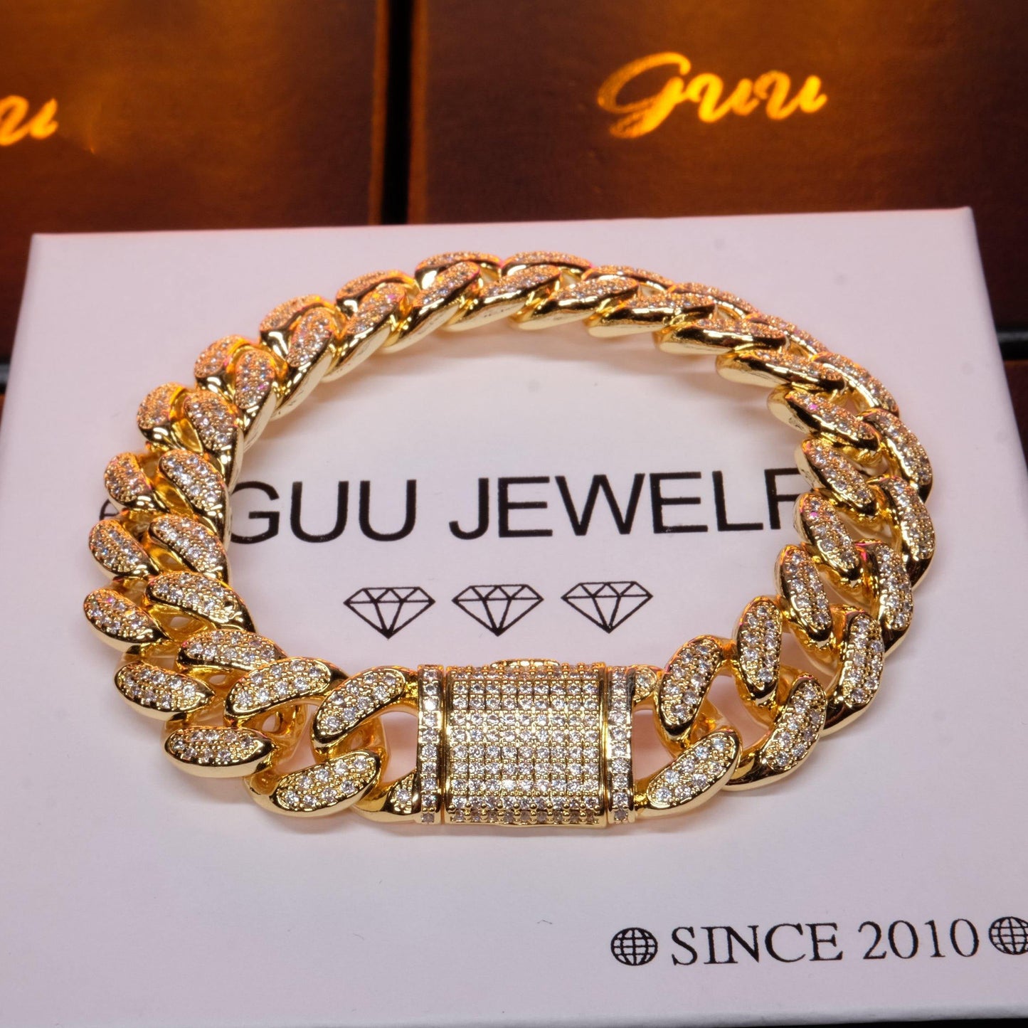 13MM 18K Gold-Plated Classic Miami Cuban Link Bracelet