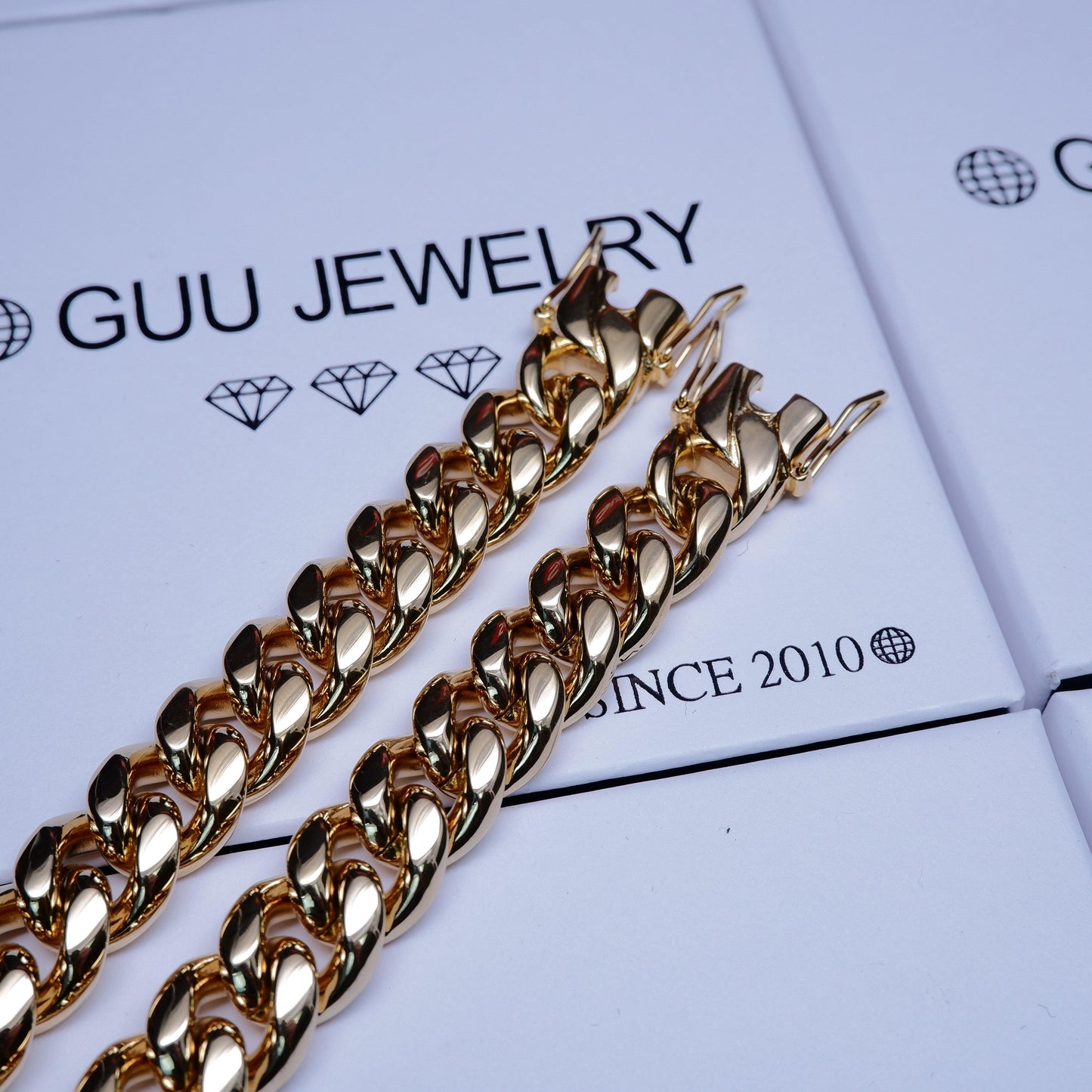 12mm 18K Gold-Plated Classic Miami Cuban Link Bracelet