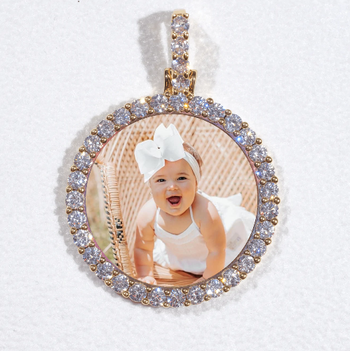 3D CIRCLE CUSTOM PICTURE PENDANT SMALL SIZE
