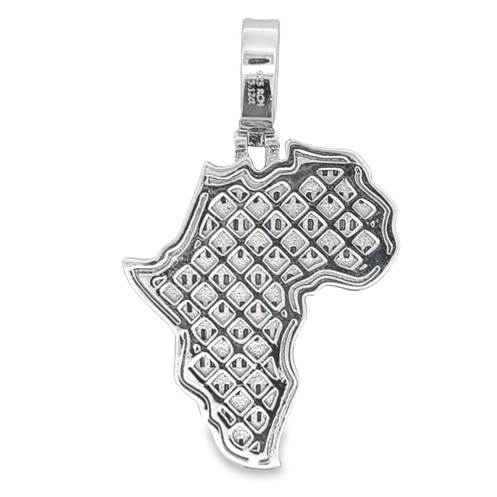 Africa Baguette 3.12cttw VVS Moissanite Pendant .925 Sterling Silver