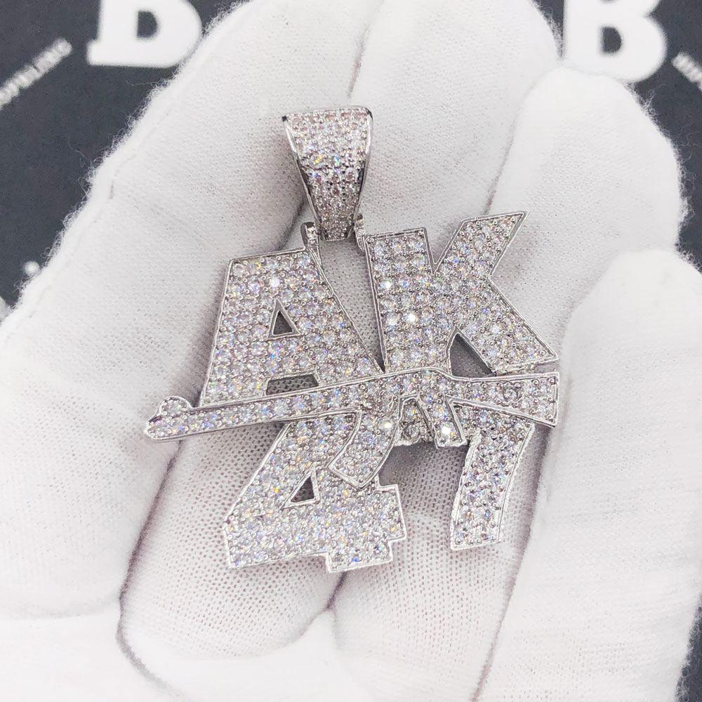 AK47 Design Iced Out Hip Hop Pendant