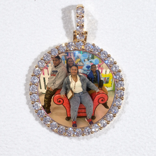 3D CIRCLE CUSTOM PICTURE PENDANT SMALL SIZE