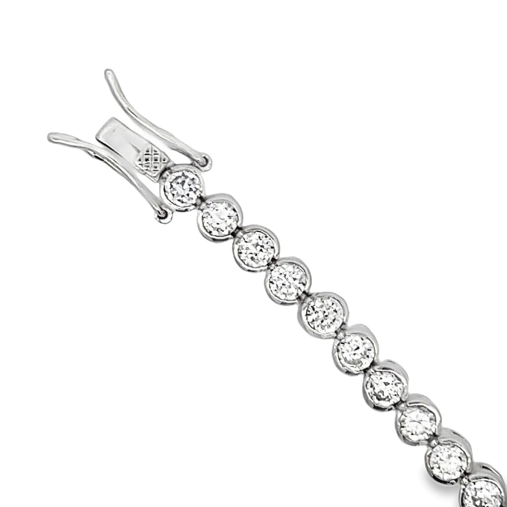 Bezel Set CZ Tennis Bracelet