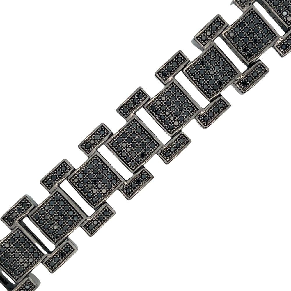 Black Classic CZ Hip Hop Bracelet
