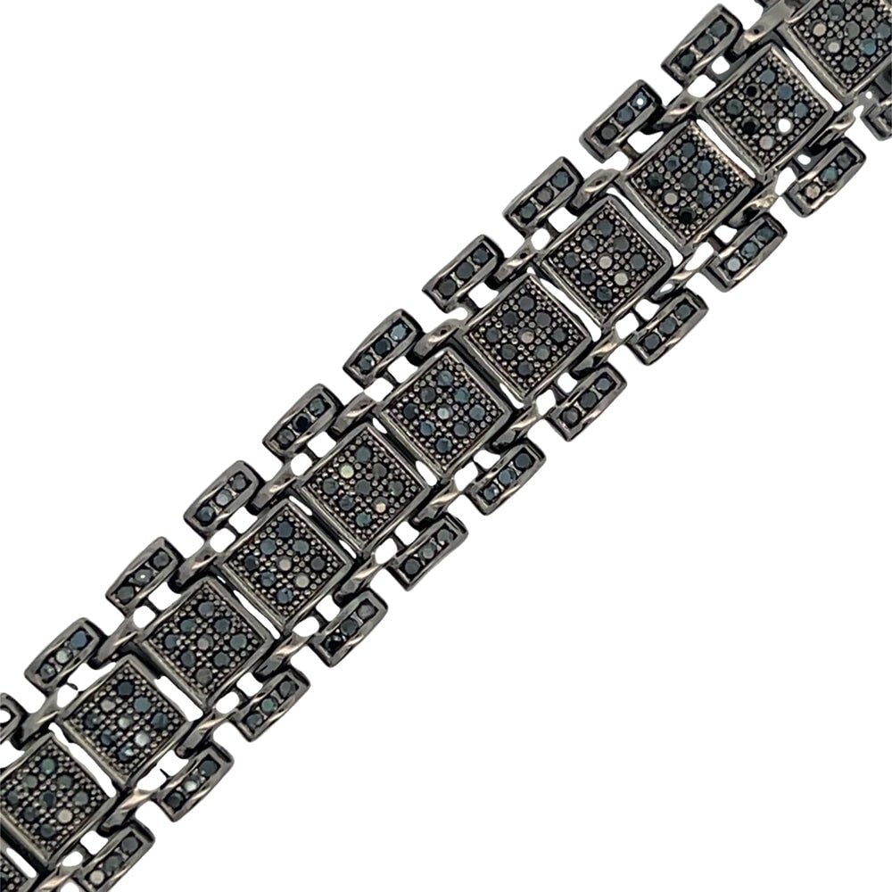 Black Multilink CZ Hip Hop Bracelet