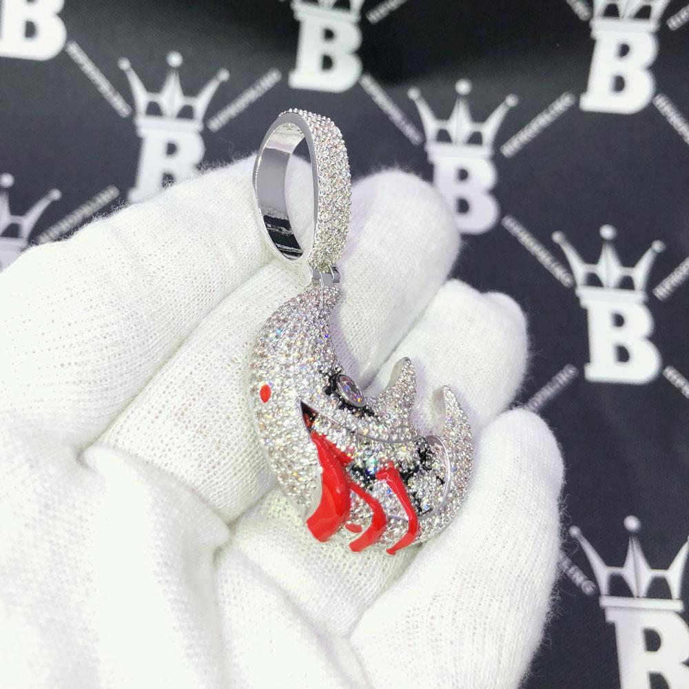 Blood Moon Medium Iced Out Hip Hop Pendant