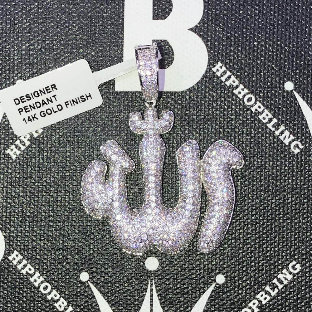 Bubble Allah Arabic Muslim CZ Hip Hop Bling Bling Pendant