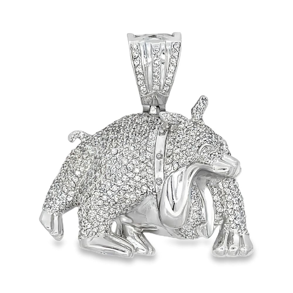 Bulldog CZ Iced Out Pendant