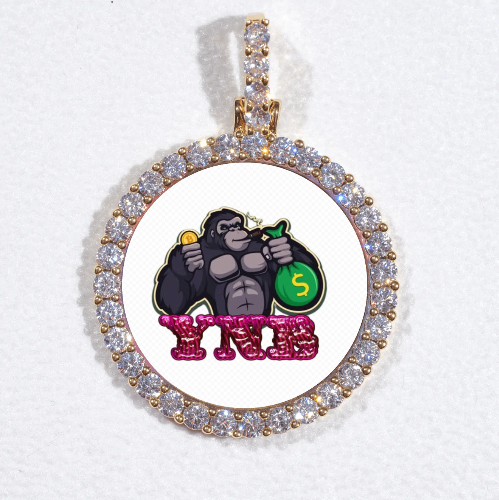 3D CIRCLE CUSTOM PICTURE PENDANT SMALL SIZE