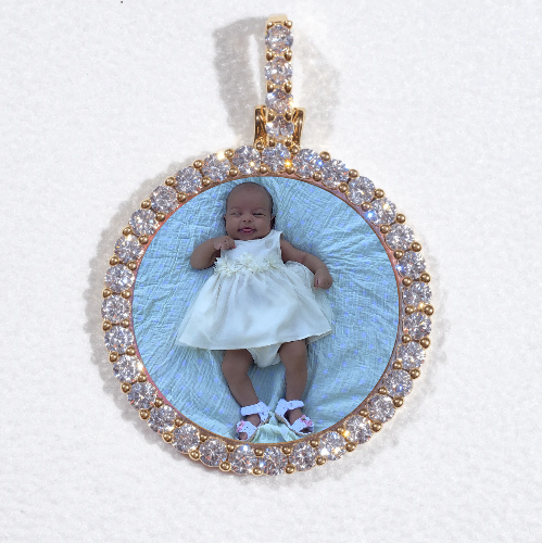 3D CIRCLE CUSTOM PICTURE PENDANT SMALL SIZE