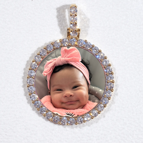3D CIRCLE CUSTOM PICTURE PENDANT SMALL SIZE