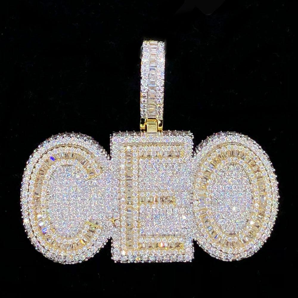 CEO Baguette VVS CZ Hip Hop Bling Iced Out Pendant