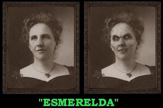 "Changing Portrait - Esmerelda" Hanging Halloween Decoration