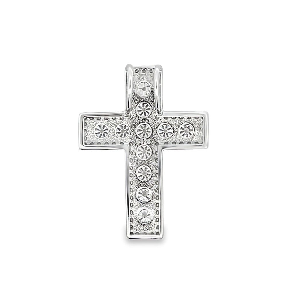 Cross Layer 4.06cttw VVS Moissanite Pendant .925 Sterling Silver