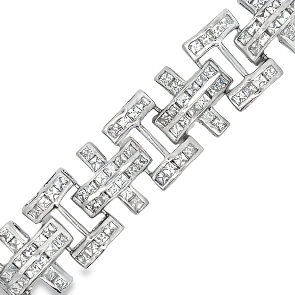Cross Link Princess CZ Hip Hop Bracelet