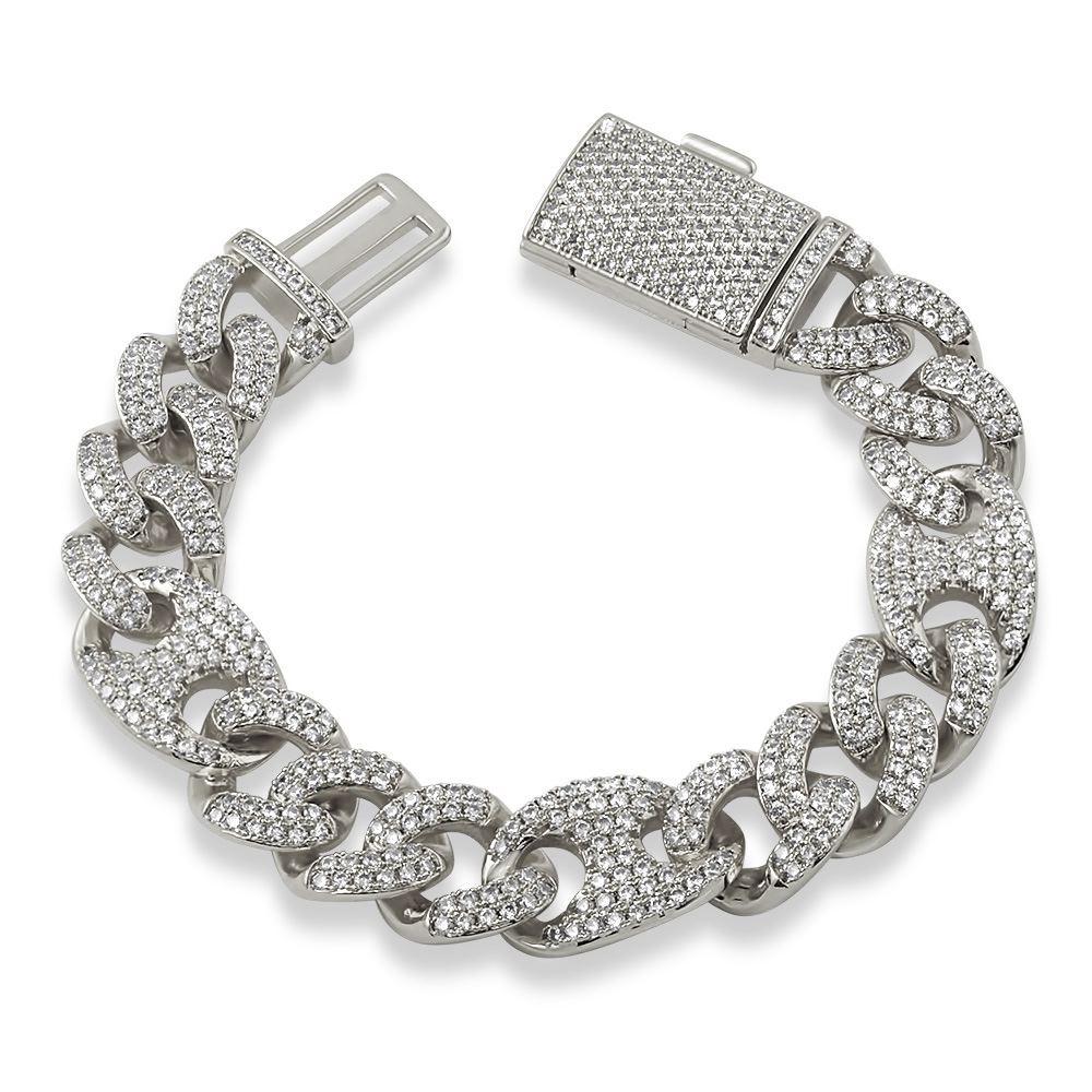 Cuban Mariner 15MM CZ Bling Bling Bracelet