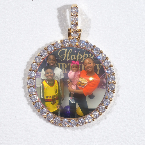3D CIRCLE CUSTOM PICTURE PENDANT SMALL SIZE