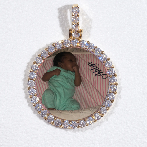 3D CIRCLE CUSTOM PICTURE PENDANT SMALL SIZE