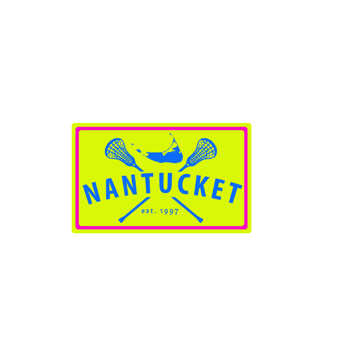 Nantucket Lacrosse Velcro Patch (Neon)