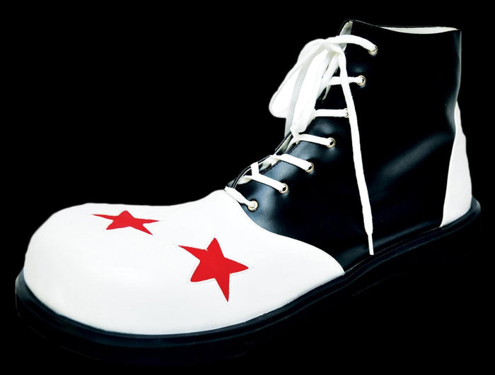 "Wingtip - Black/White" Clown Shoes