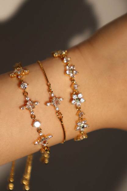 18K Real Gold Plated Starlight Bloom Bracelet