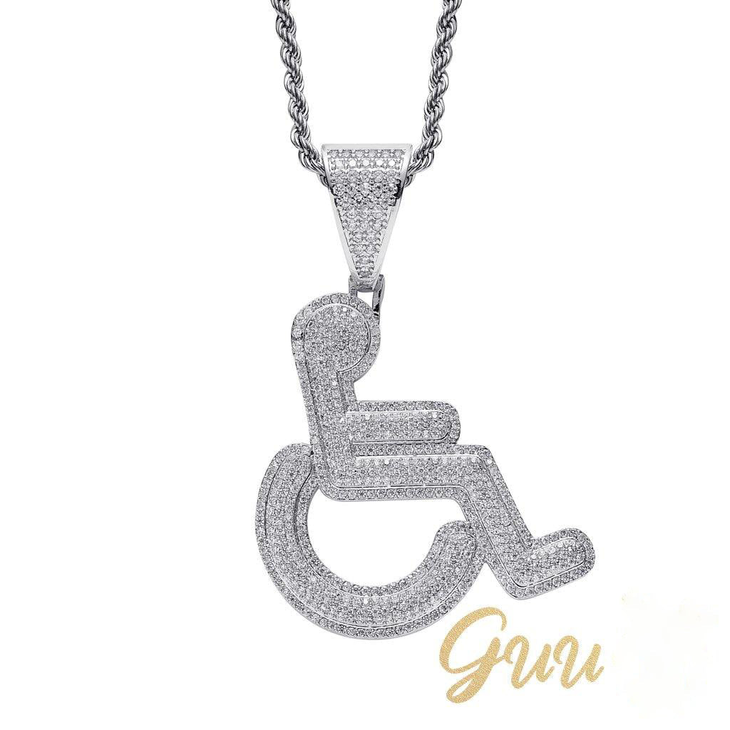 18K Gold-Plated Disabled Sign Necklace