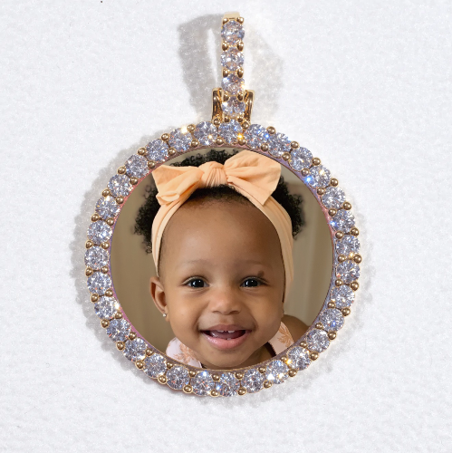 3D CIRCLE CUSTOM PICTURE PENDANT SMALL SIZE