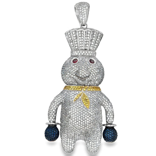 1 of 1 Custom XL Dough Boy CZ Iced Out Pendant